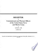 Register Of Commissioned And Warrant Officers Of The United States Navy And Marine Corps