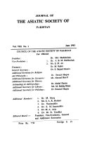 Journal of the Asiatic Society of Pakistan