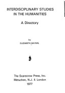 Interdisciplinary Studies in the Humanities Book