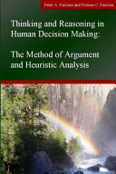 Thinking and Reasoning in Human Decision Making