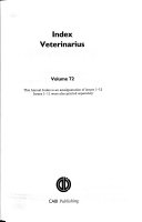 Index Veterinarius Book