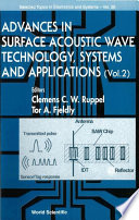 Advances in Surface Acoustic Wave Technology  Systems and Applications Book