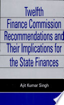 Twelfth Finance Commission Recommendations and Their Implications for the State Finances Book PDF