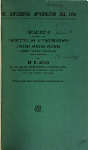 The Supplemental Appropriation Bill, 1954