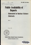 Public Availability of Reports Abstracted in Nuclear Science Abstracts