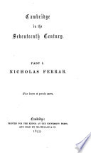 Nicholas Ferrar, two lives by his brother John and by dr. Jebb, ed. by J.E.B. Mayor