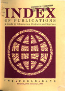 Index of Publications & Guide to Information Products and Services