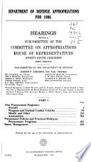 Department of Defense Appropriations for 1986  Army procurement programs