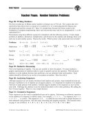 Math Problem Solving Activities for Number Relations
