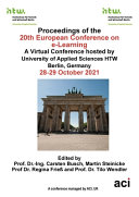 ECEL 2021 Proceedings of the 20th European Conference on E Learning Book