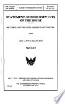 Statement of Disbursements of the House as Compiled by the Chief Administrative Officer from    