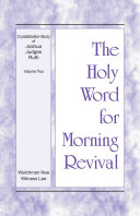 The Holy Word for Morning Revival - Crystallization-study of Joshua, Judges, Ruth, Volume 2 Pdf/ePub eBook