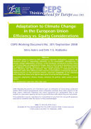 Adaptation to Climate Change in the European Union