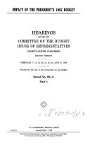 Impact of the President s 1987 Budget