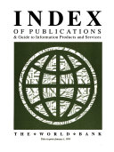 Index of Publications & Guide to Information Products and Services