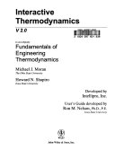 Fundamentals of Engineering Thermodynamics  Interactive Thermo 2 0 W  User s Guide