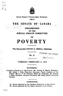 Proceedings of the Special Senate Committee on Poverty