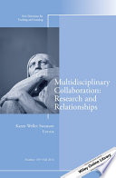 Multidisciplinary Collaboration  Research and Relationships Book
