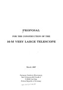 Proposal for the Construction of the 16-m Very Large Telescope