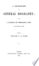 A Dictionary of General Biography