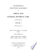 Archeological Collections Management at Minute Man National Historical Park  Massachusetts Book