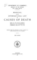 Manual of the International List of Causes of Death