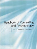 Handbook of Counselling and Psychotherapy Book