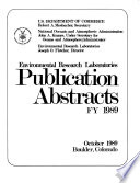 Environmental Research Laboratories Publication Abstracts Book