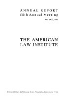 Annual Report American Law Institute