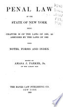 Penal Law of the State of New York