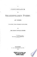A concordance to Shakespeare s poems  an index to every word therin contained Book