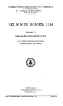 Religious Bodies: 1926 ...