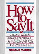 How to Say it Book