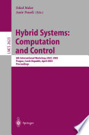 Hybrid Systems  Computation and Control Book