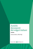 Copertina  Antichi documenti dei volgari italiani